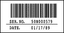 Serial Number and Date code label 33x45mm