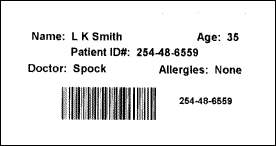 Healthcare label for Patient Records 51x102mm