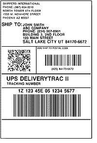 MaxiCode Shipping Container Label 102x148mm