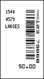 UPC ref & Price label 30x56mm