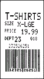 UPC ref & Price label 30x56mm