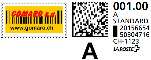 un timbre de la Poste suisse